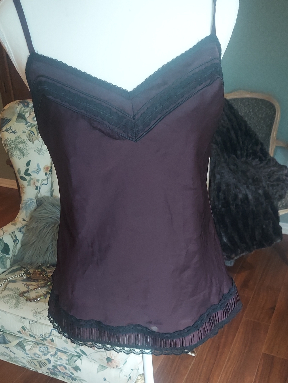 Black Dark Purple Camisole - Picture 2 of 3